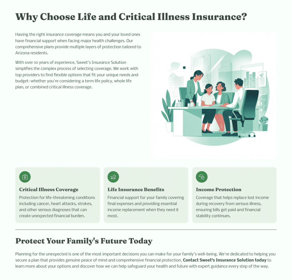 Benefits of critical illness insurance for arizona families